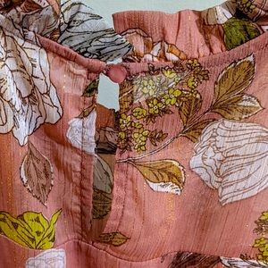 🆕✨👗 Monteau los Angeles BoHo Romantic Dress NWT girly sparkle Rose Gold floral